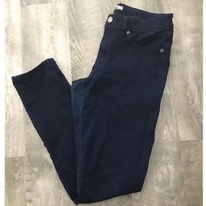 Dark blue straight skinny leg jeans